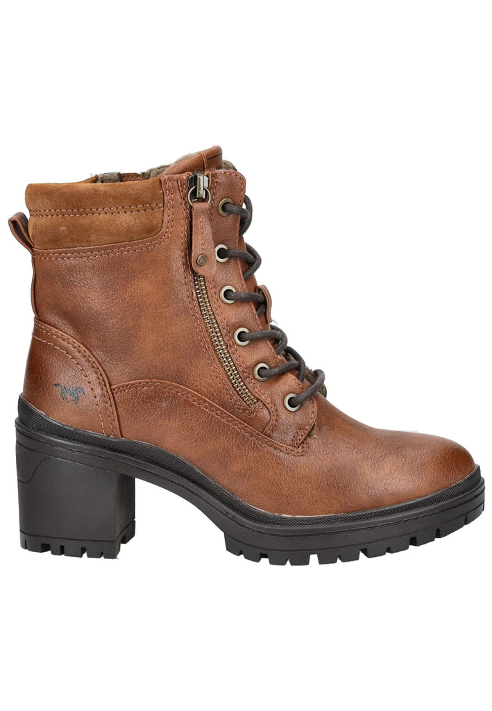 Mustang Stiefelette Lederimitat Kastanie Warmfutter
