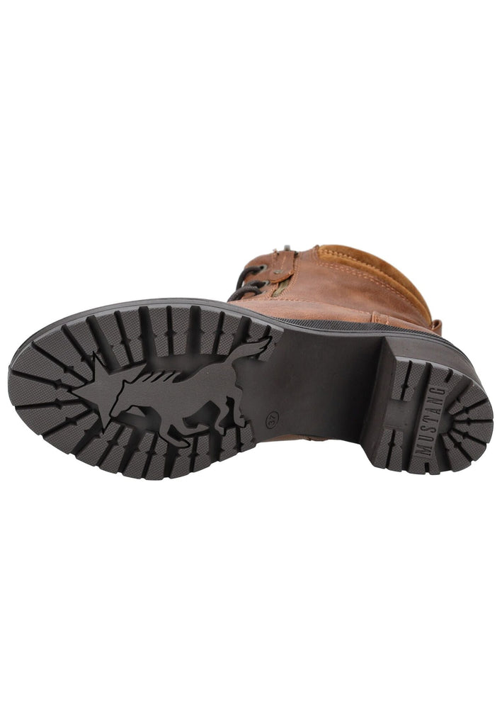 Mustang Stiefelette Lederimitat Kastanie Warmfutter