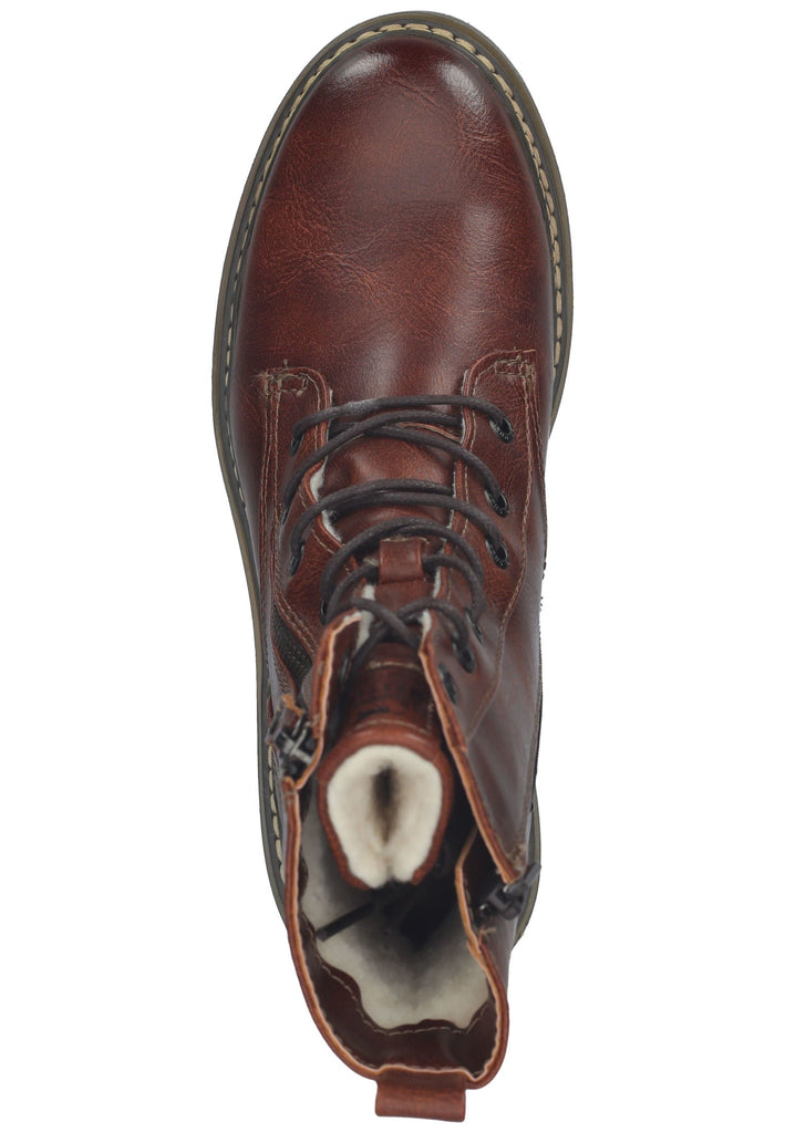 Mustang Stiefelette Lederimitat Kastanie Warmfutter