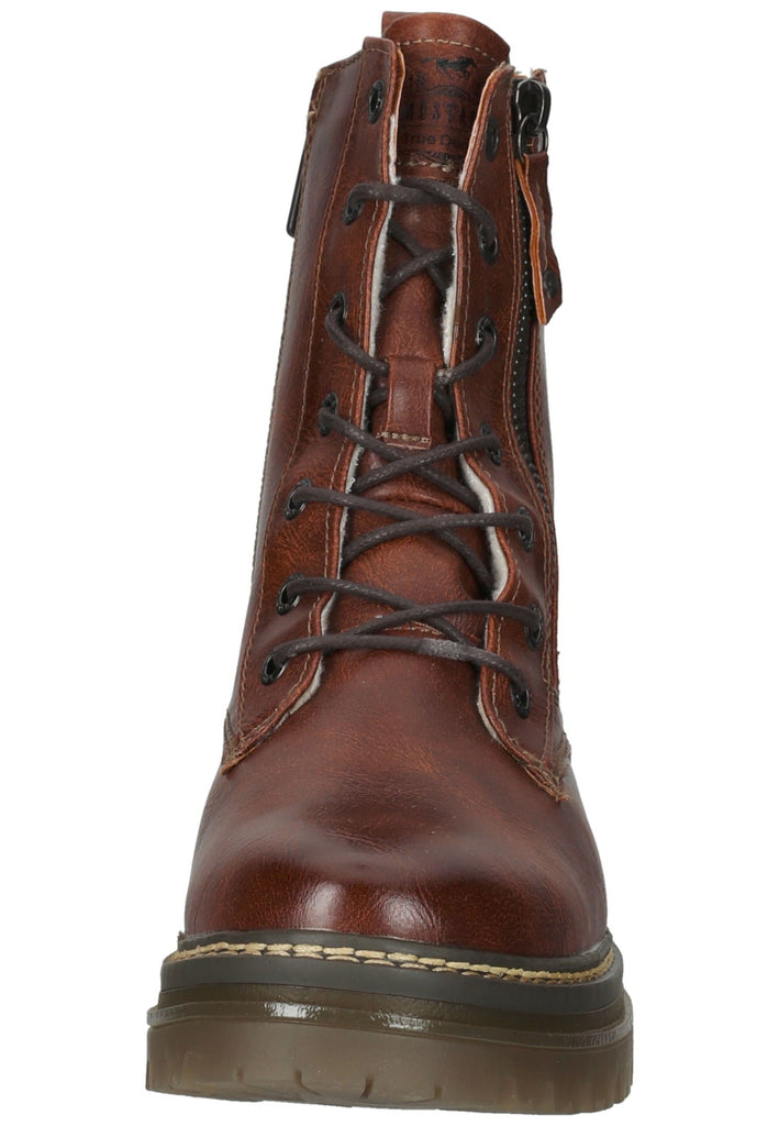 Mustang Stiefelette Lederimitat Kastanie Warmfutter