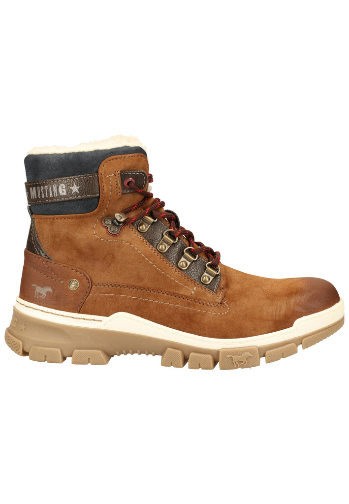 Mustang Stiefelette Lederimitat Kastanie Warmfutter