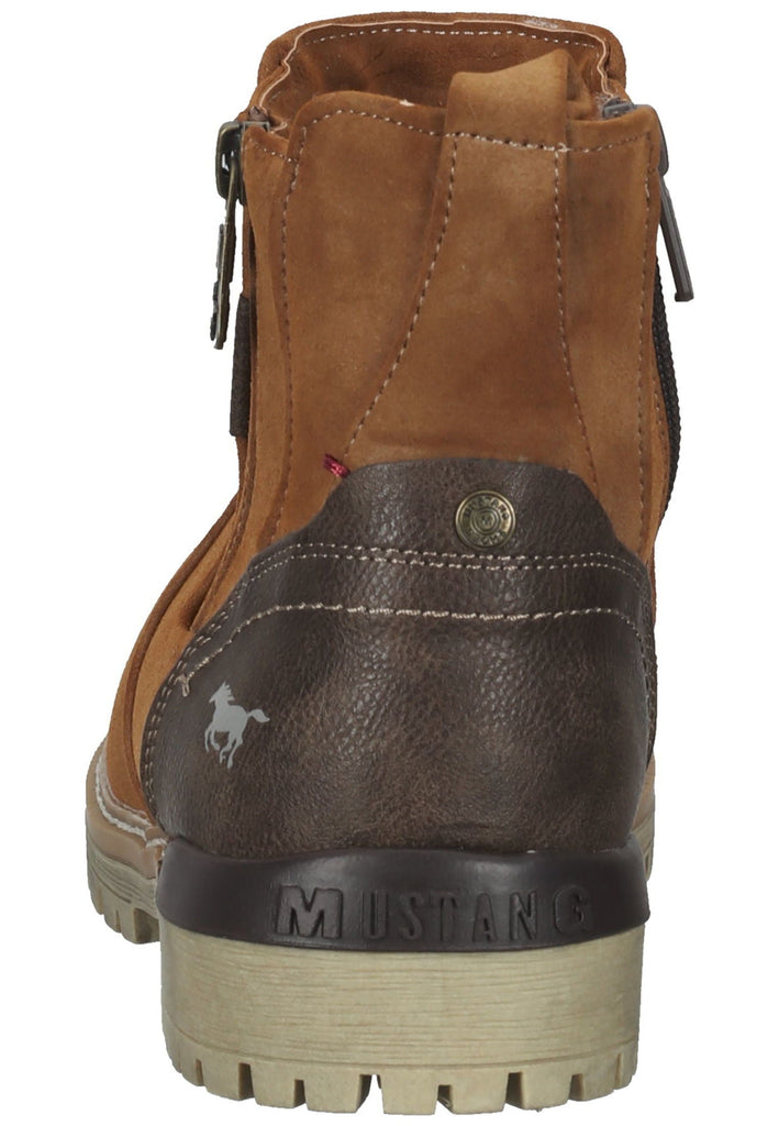 Mustang Stiefelette Lederimitat Kastanie Warmfutter