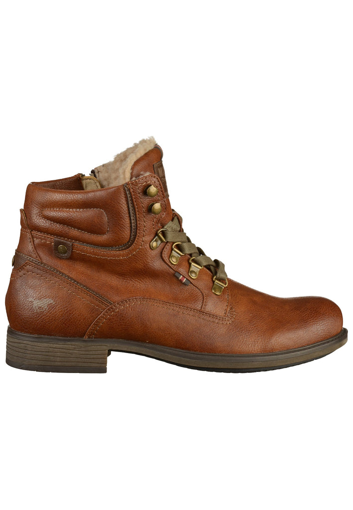 Mustang Stiefelette Lederimitat Kastanie Warmfutter