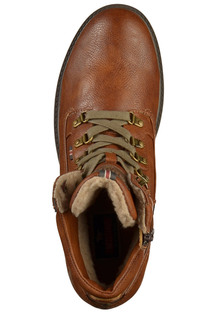 Mustang Stiefelette Lederimitat Kastanie Warmfutter