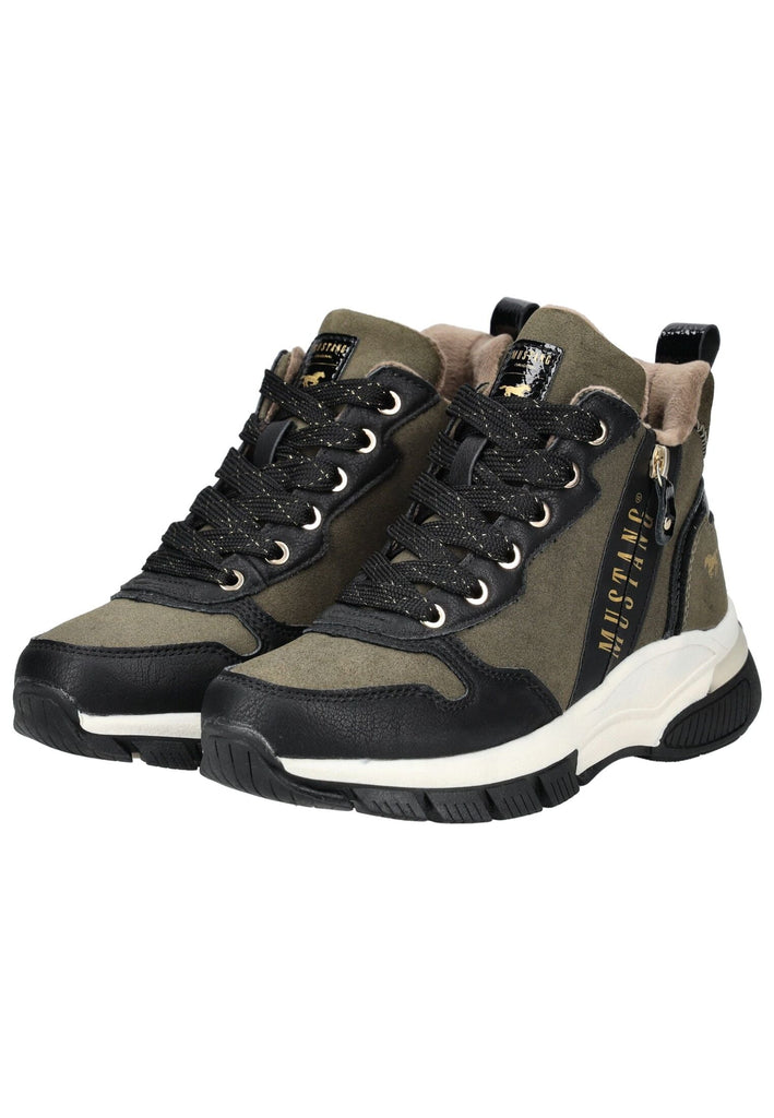 Mustang Stiefelette Lederimitat Military Warmfutter