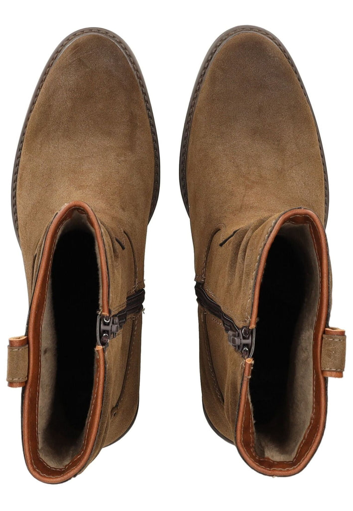 Mustang Stiefelette Lederimitat Mittelbraun Warmfutter