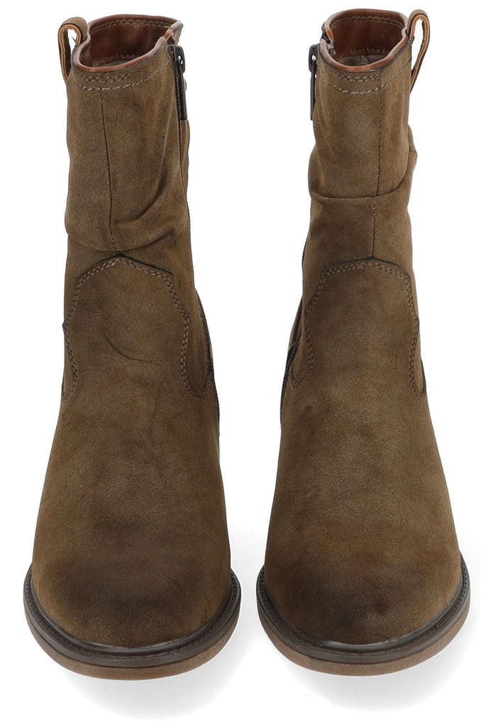 Mustang Stiefelette Lederimitat Mittelbraun Warmfutter