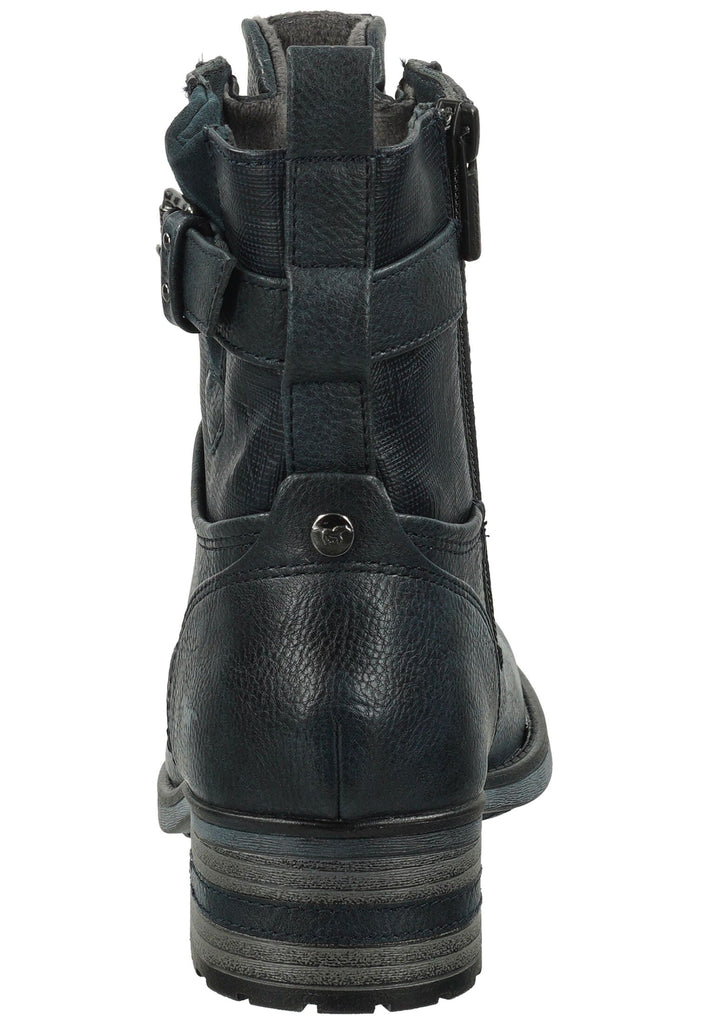 Mustang Stiefelette Lederimitat Navy Warmfutter