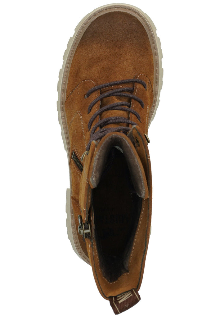 Mustang Stiefelette Lederimitat Nussbraun Warmfutter