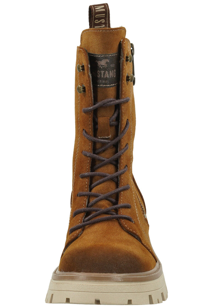 Mustang Stiefelette Lederimitat Nussbraun Warmfutter