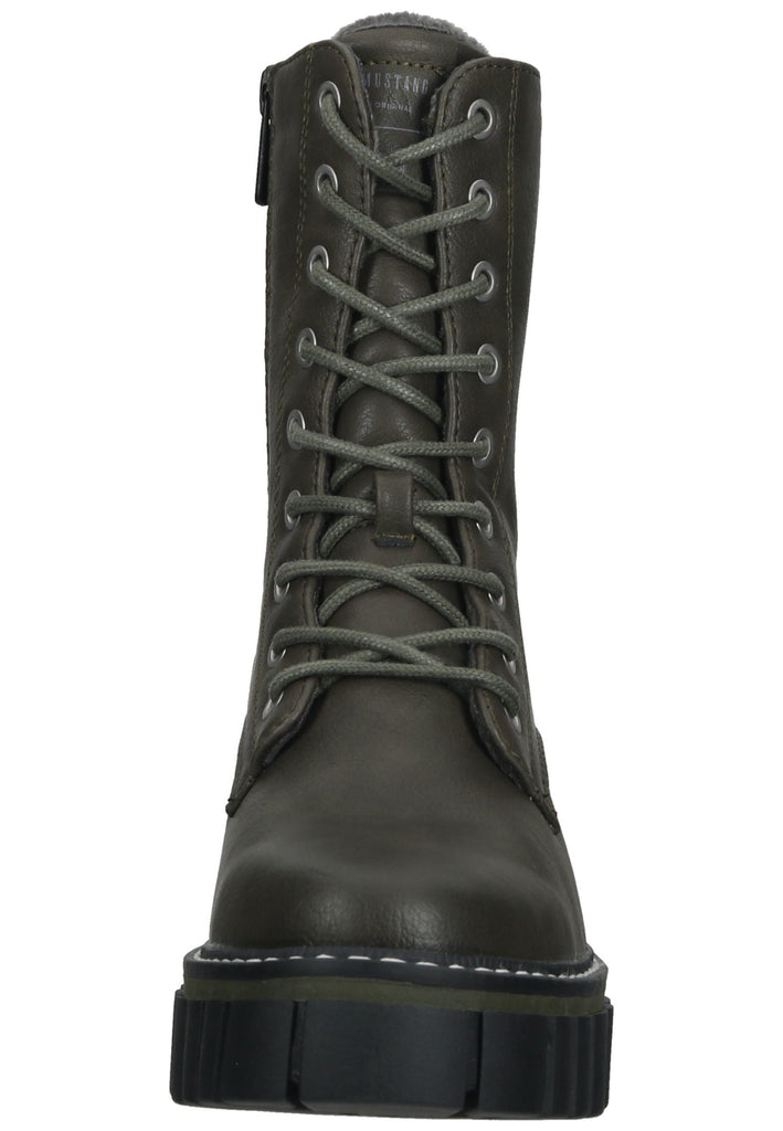 Mustang Stiefelette Lederimitat Oliv