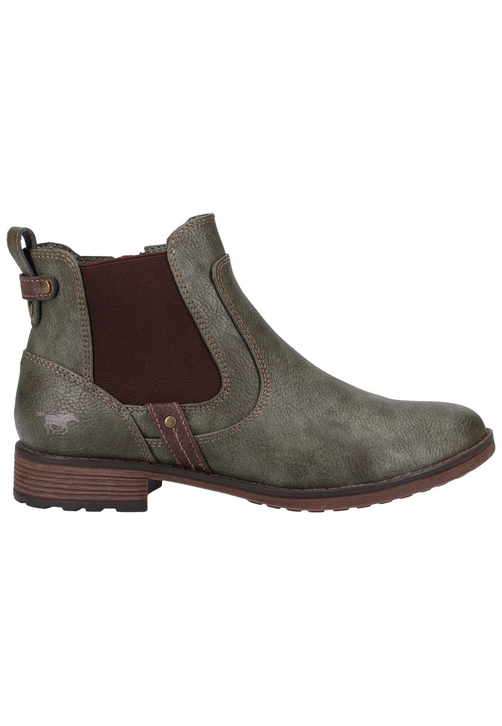 Mustang Stiefelette Lederimitat Oliv