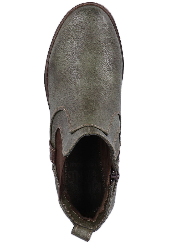 Mustang Stiefelette Lederimitat Oliv