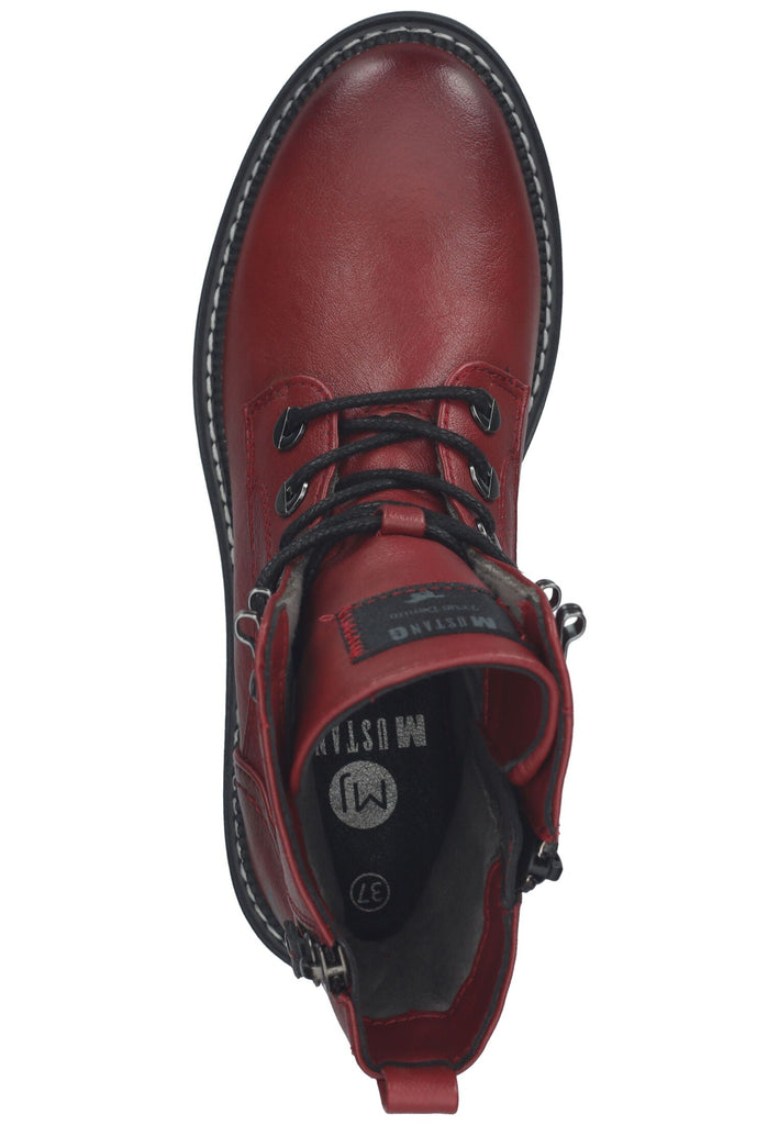 Mustang Stiefelette Lederimitat Rot