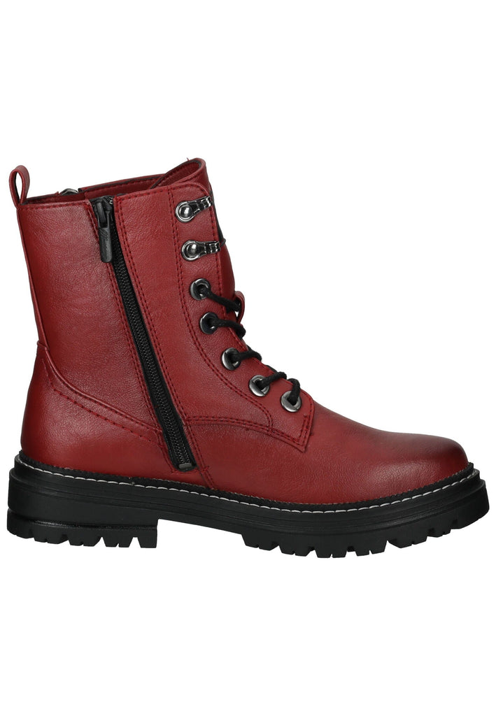 Mustang Stiefelette Lederimitat Rot