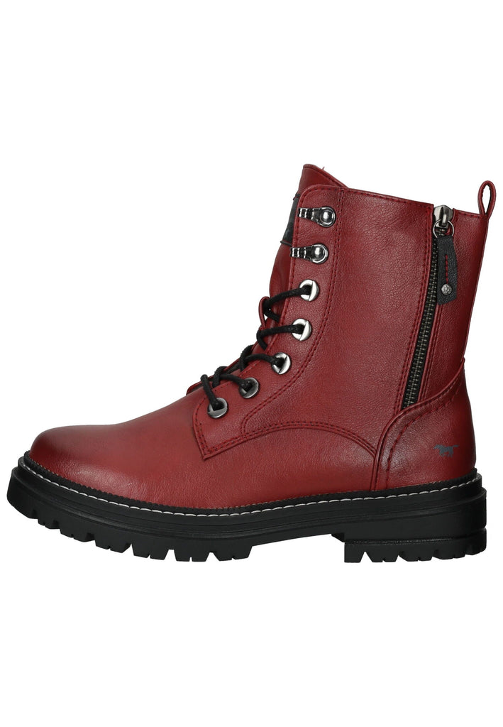 Mustang Stiefelette Lederimitat Rot