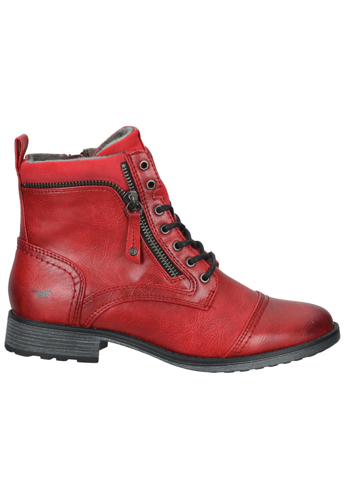 Mustang Stiefelette Lederimitat Rot