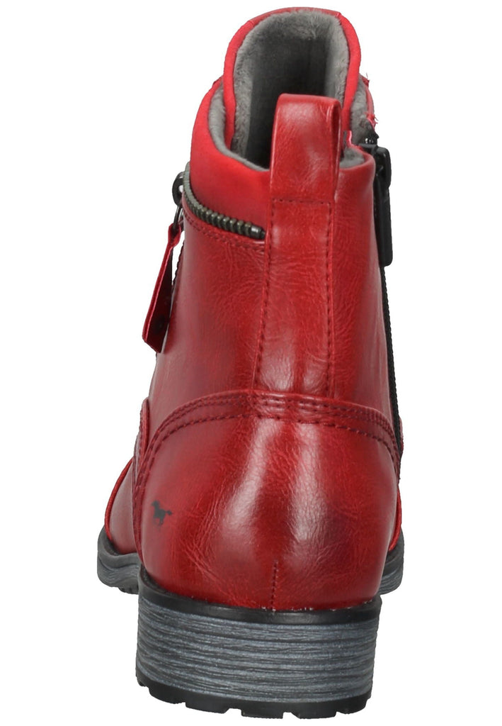 Mustang Stiefelette Lederimitat Rot