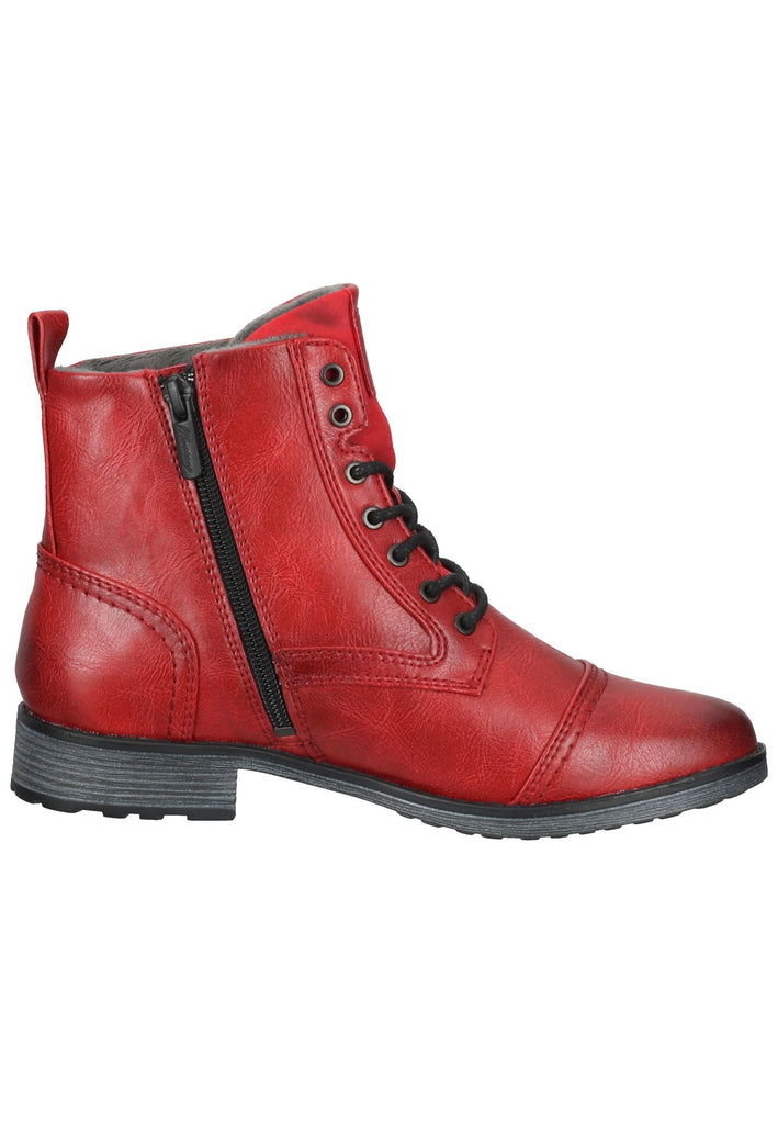 Mustang Stiefelette Lederimitat Rot