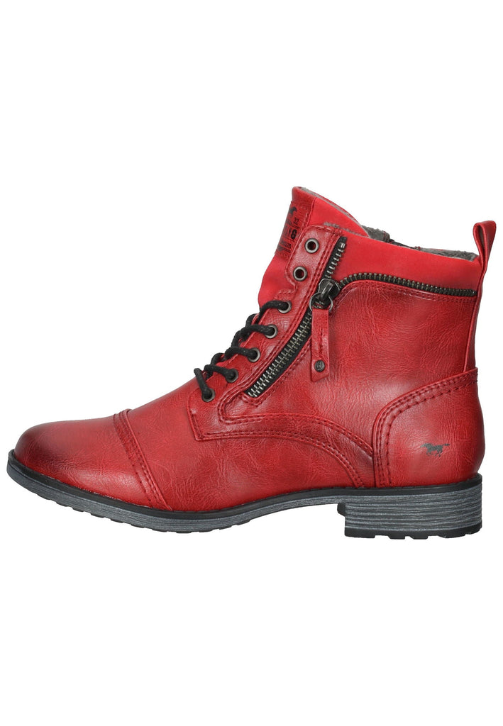 Mustang Stiefelette Lederimitat Rot