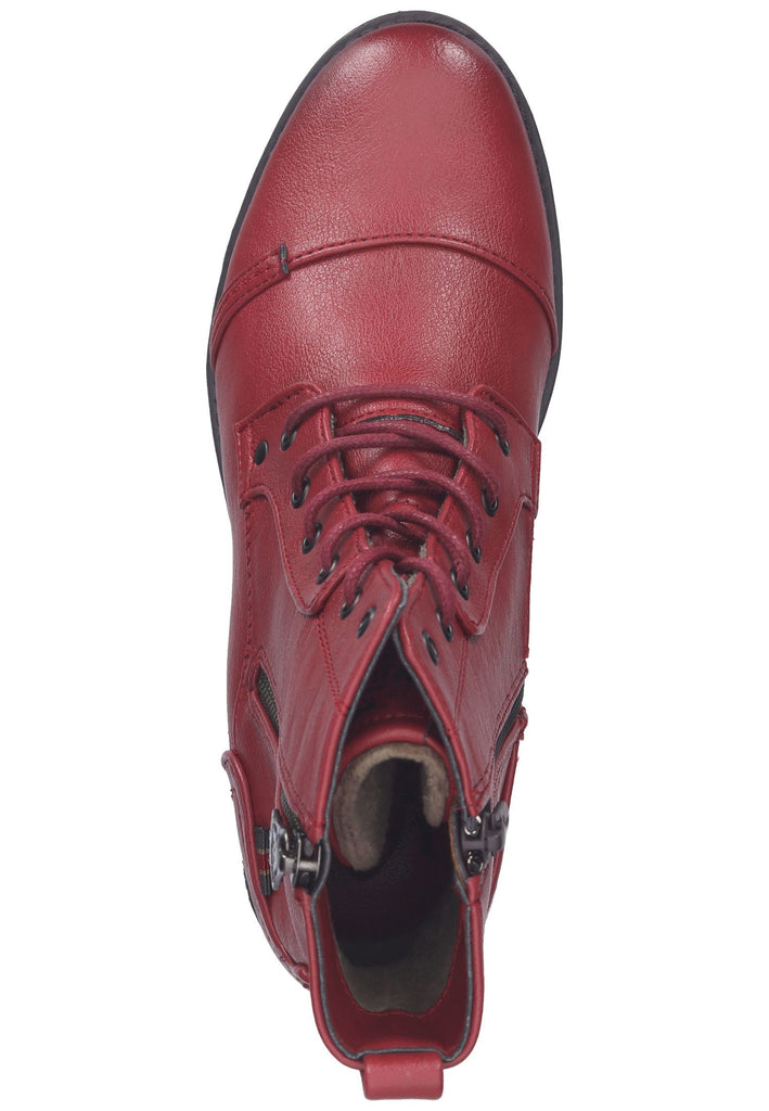 Mustang Stiefelette Lederimitat Rot