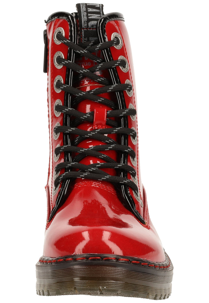 Mustang Stiefelette Lederimitat Rot