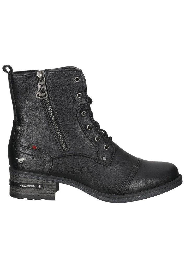 Mustang Stiefelette Lederimitat Schwarz