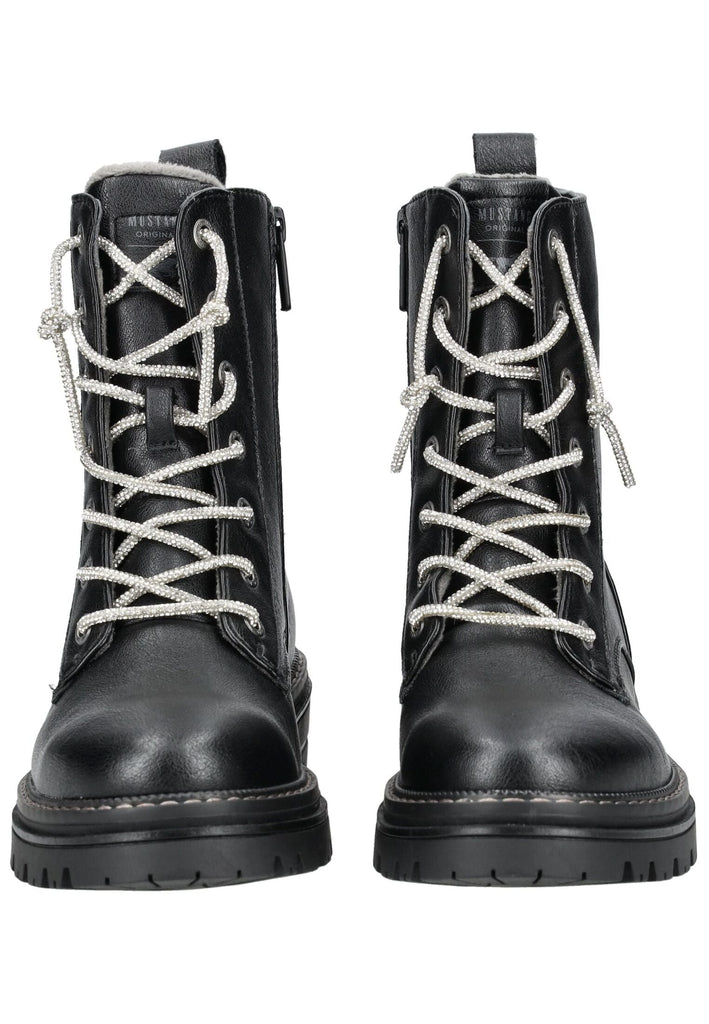Mustang Stiefelette Lederimitat Schwarz