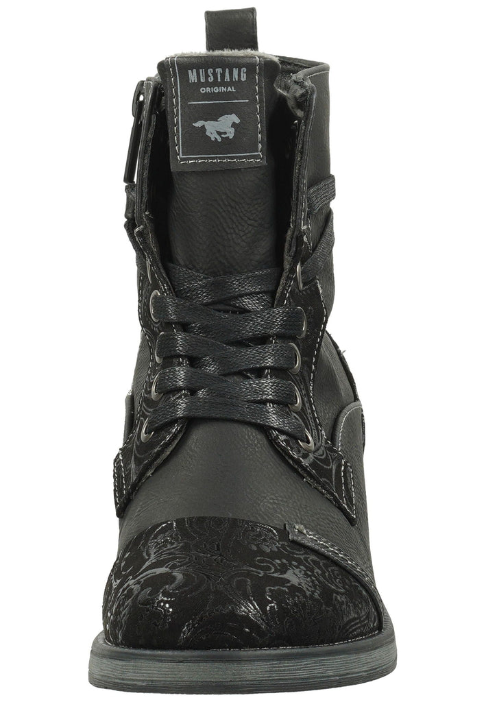 Mustang Stiefelette Lederimitat Schwarz