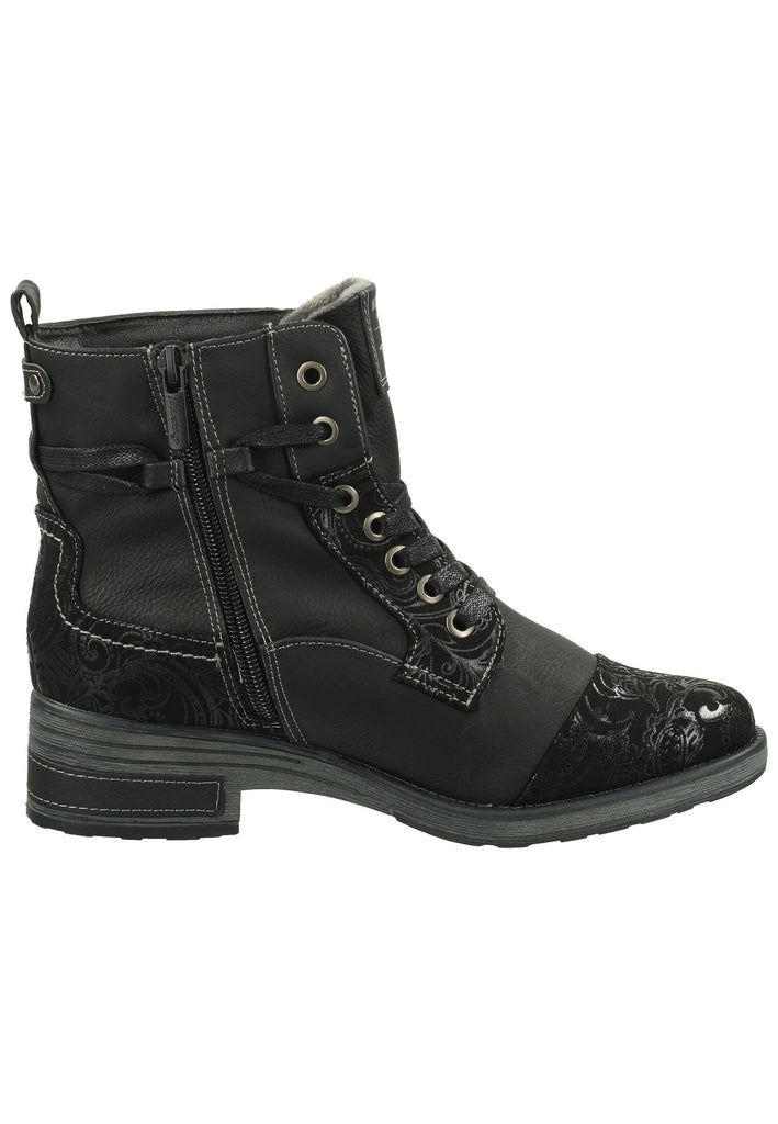 Mustang Stiefelette Lederimitat Schwarz