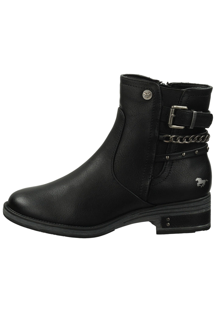 Mustang Stiefelette Lederimitat Schwarz