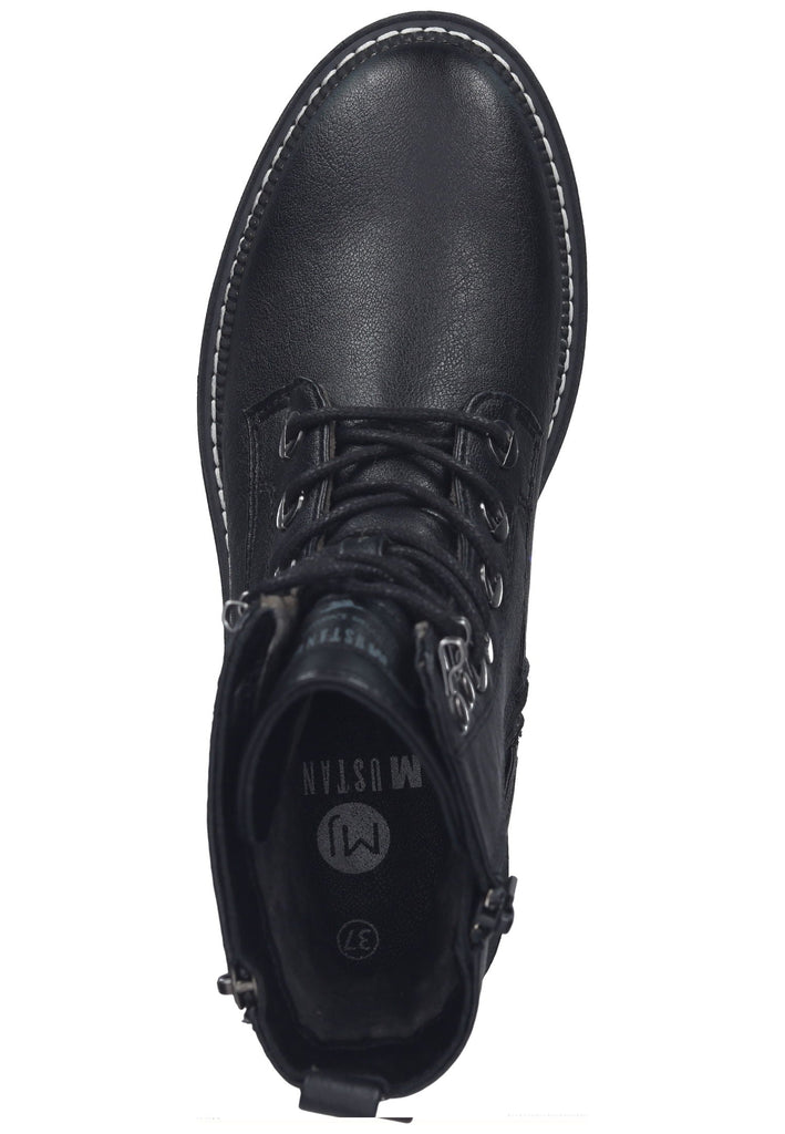 Mustang Stiefelette Lederimitat Schwarz
