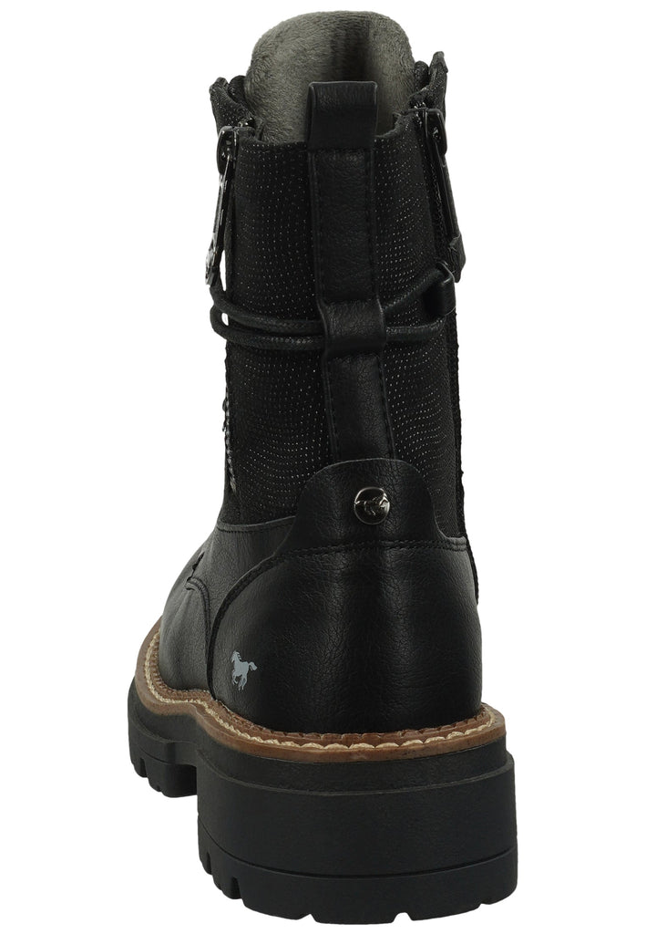 Mustang Stiefelette Lederimitat Schwarz