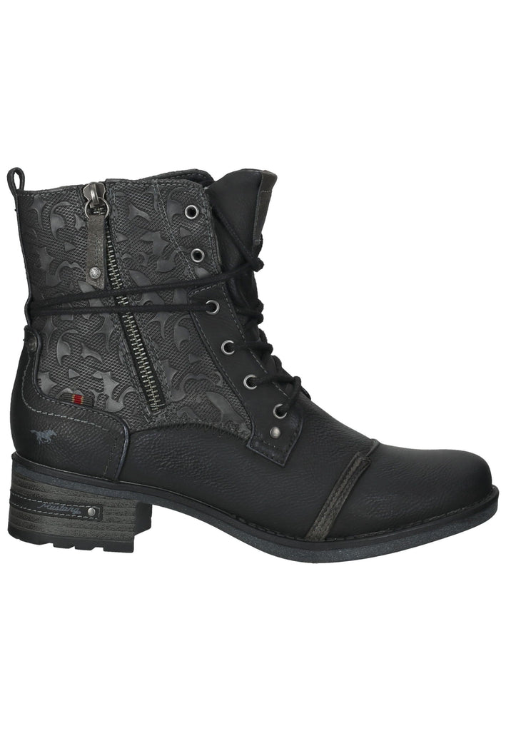 Mustang Stiefelette Lederimitat Schwarz