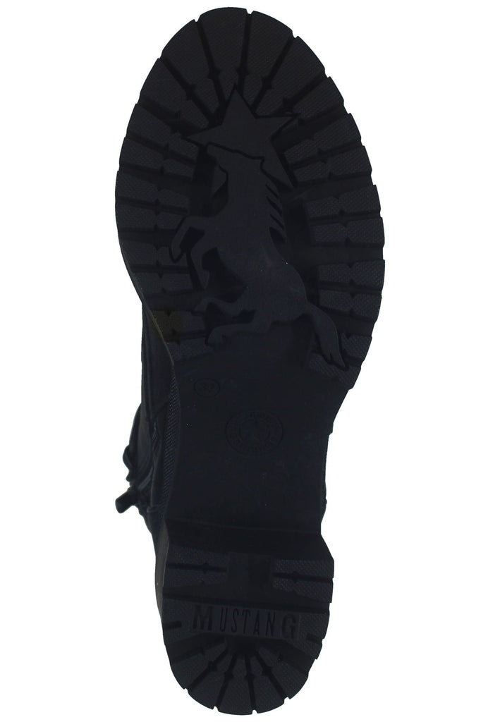 Mustang Stiefelette Lederimitat Schwarz