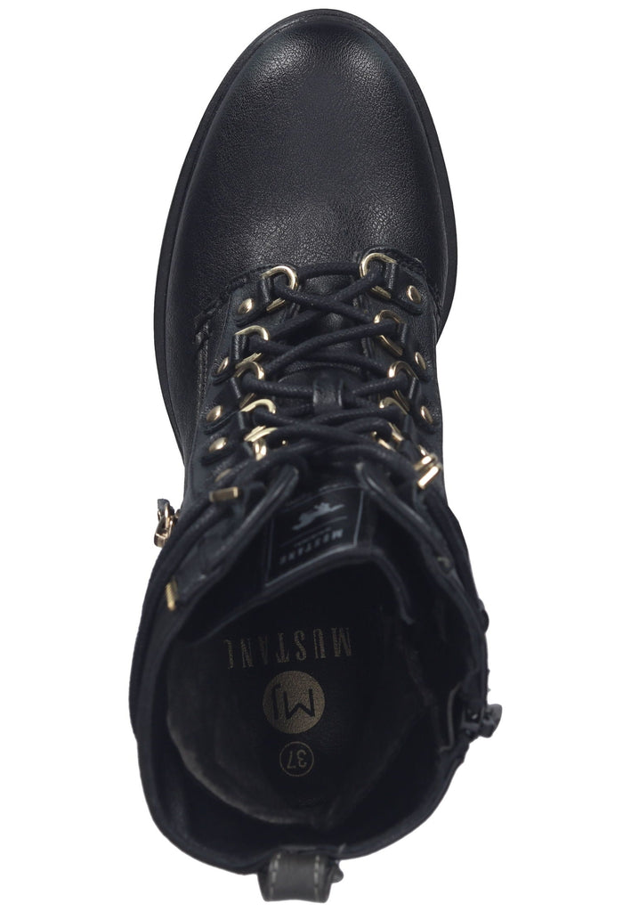 Mustang Stiefelette Lederimitat Schwarz