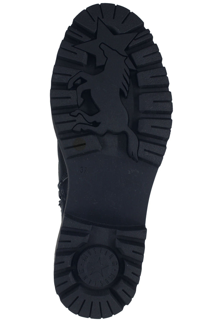 Mustang Stiefelette Lederimitat Schwarz