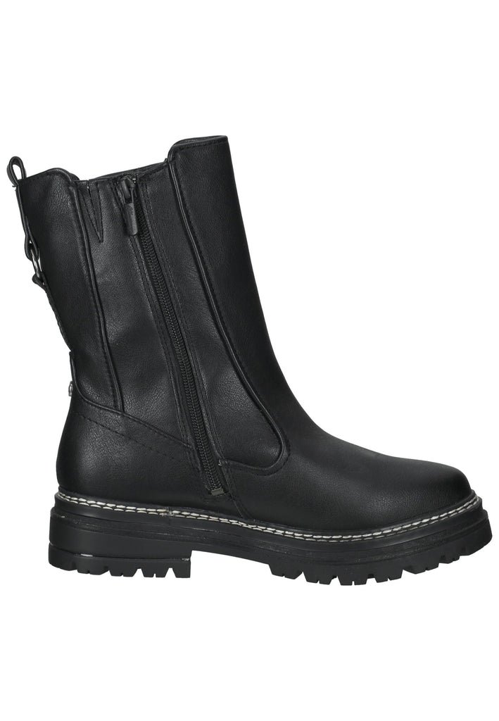 Mustang Stiefelette Lederimitat Schwarz