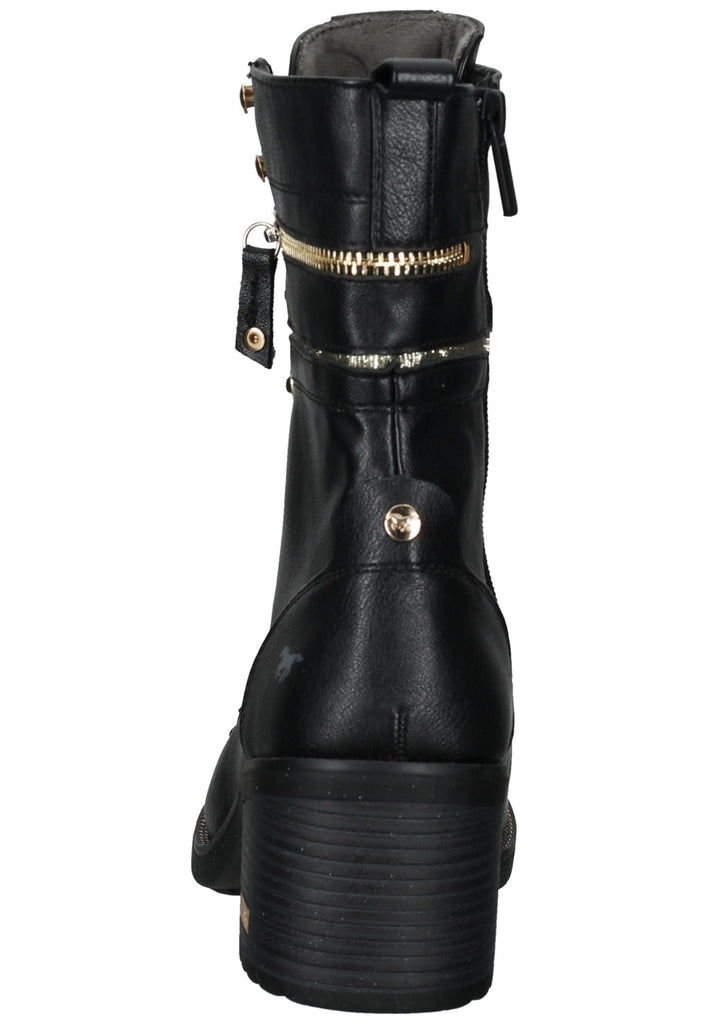 Mustang Stiefelette Lederimitat Schwarz