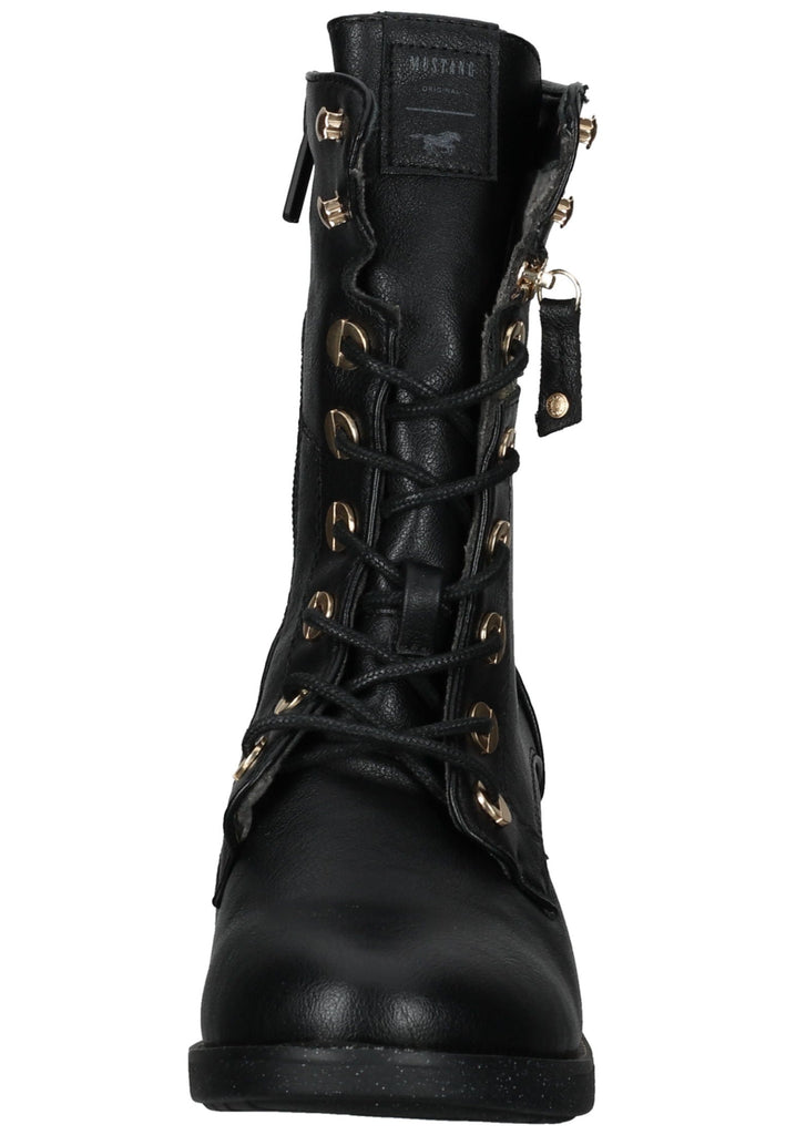 Mustang Stiefelette Lederimitat Schwarz
