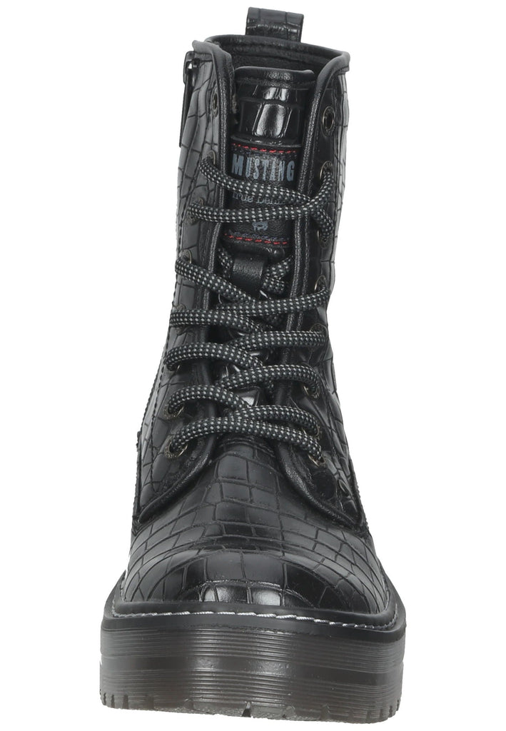 Mustang Stiefelette Lederimitat Schwarz