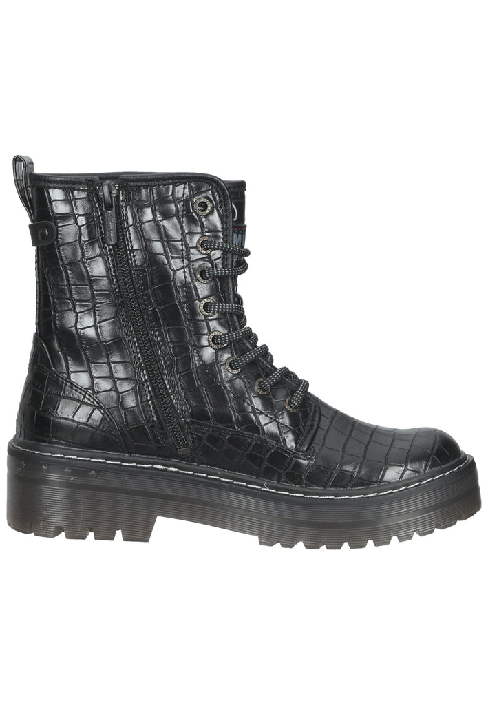 Mustang Stiefelette Lederimitat Schwarz