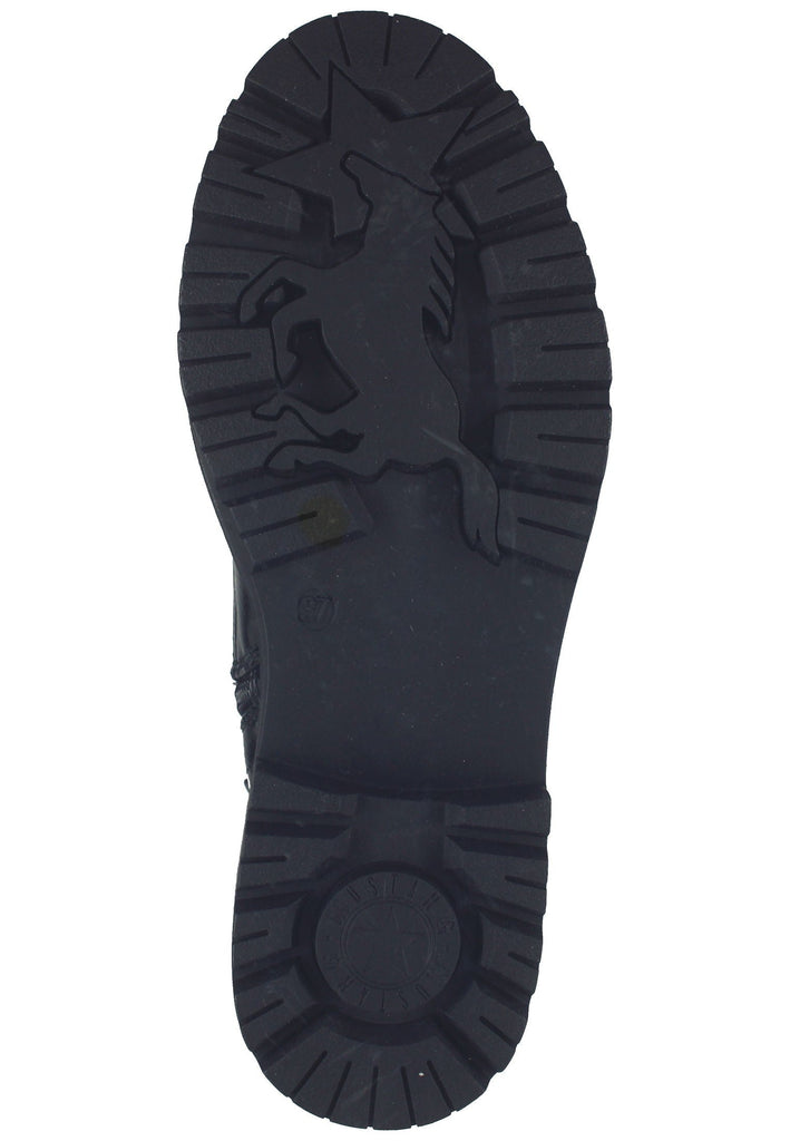 Mustang Stiefelette Lederimitat Schwarz