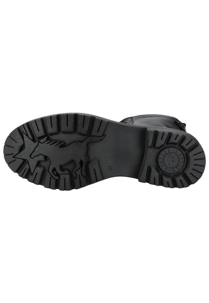 Mustang Stiefelette Lederimitat Schwarz Warmfutter