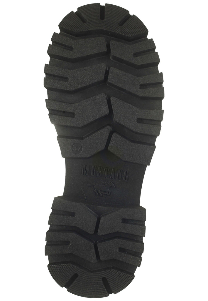 Mustang Stiefelette Lederimitat Schwarz Warmfutter