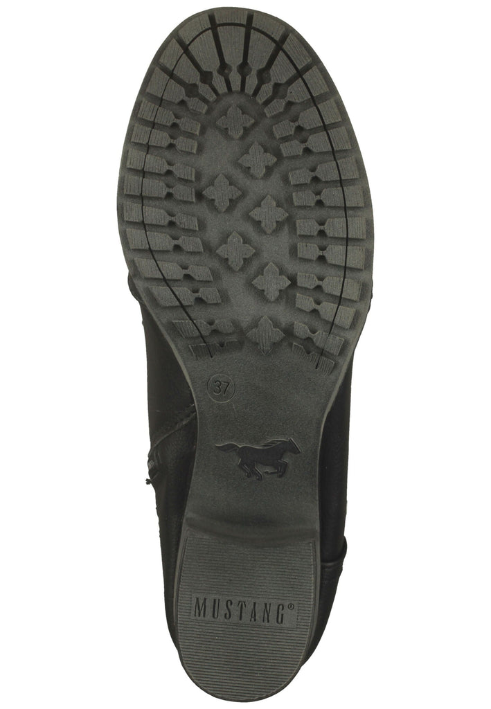 Mustang Stiefelette Lederimitat Schwarz Warmfutter