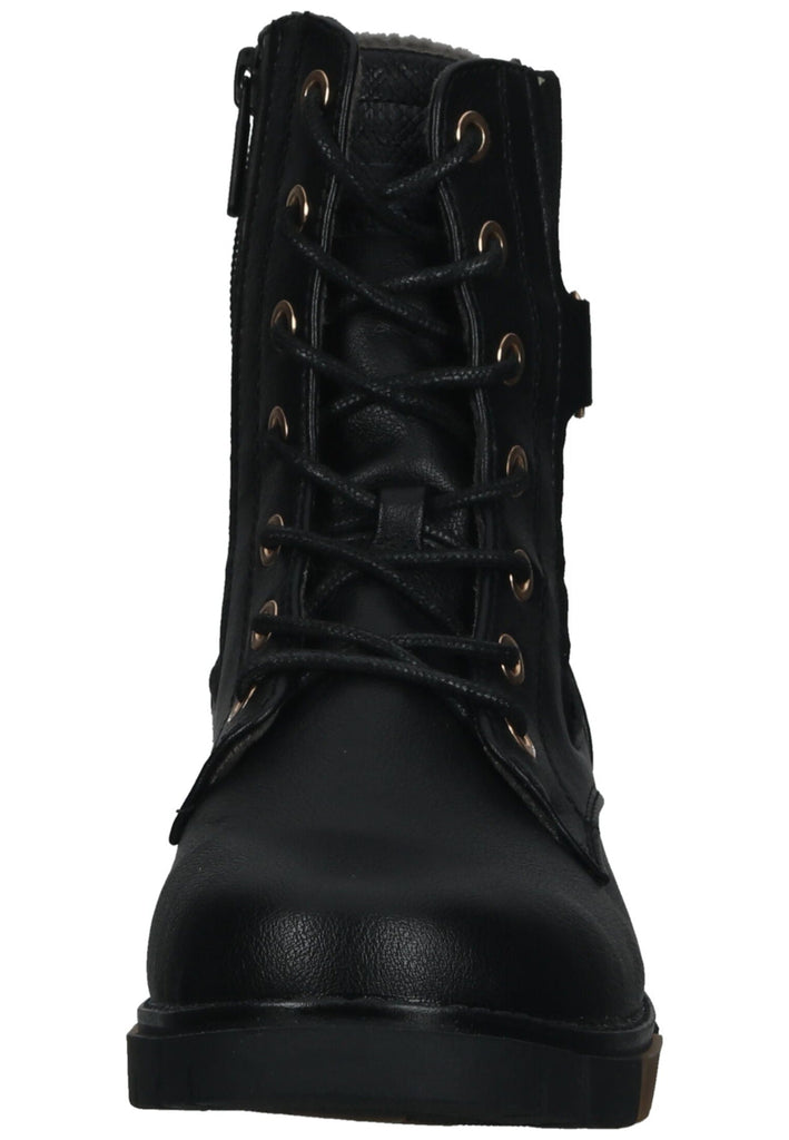 Mustang Stiefelette Lederimitat Schwarz Warmfutter