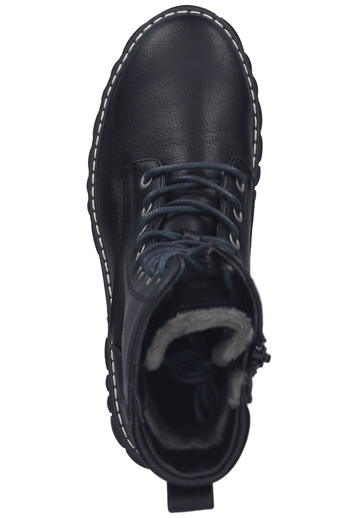 Mustang Stiefelette Lederimitat Schwarz Warmfutter