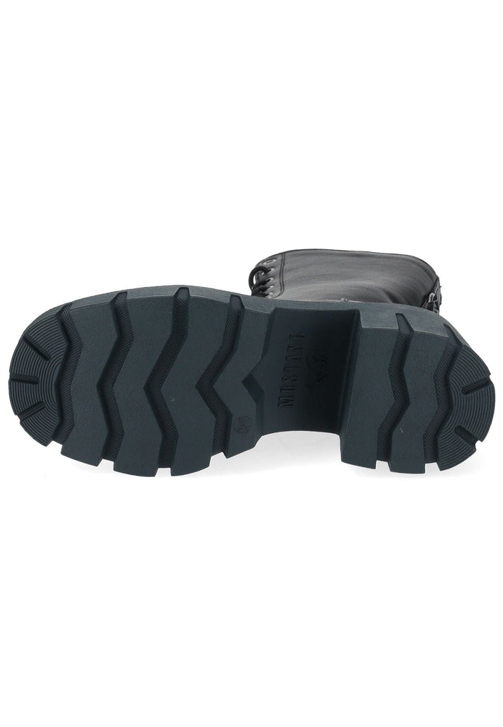 Mustang Stiefelette Lederimitat Schwarz Warmfutter
