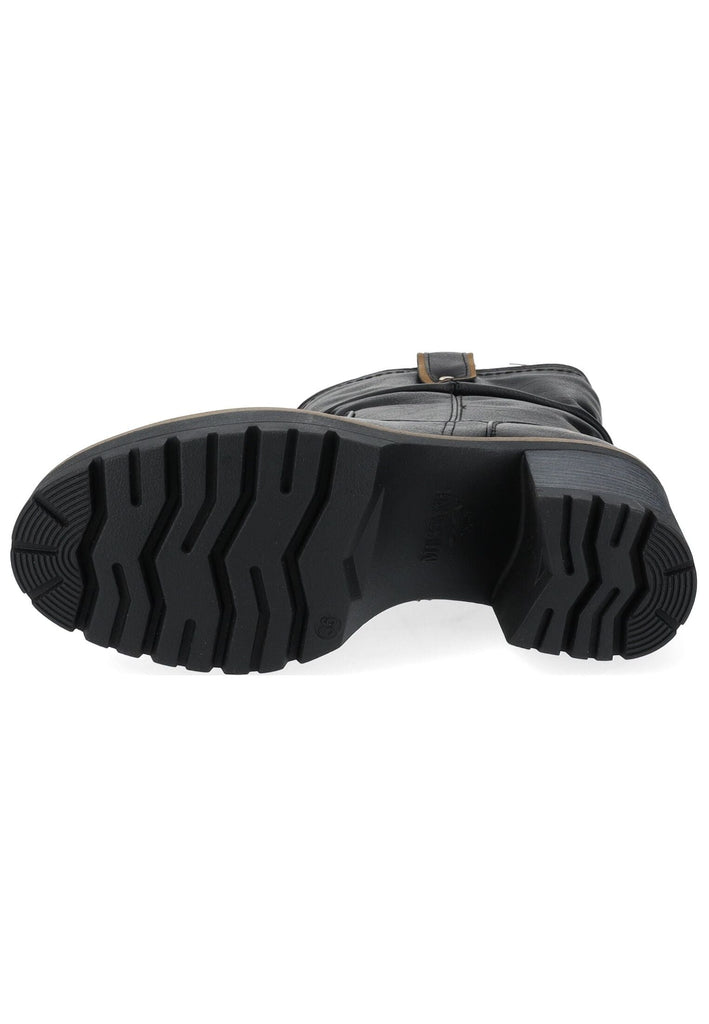 Mustang Stiefelette Lederimitat Schwarz Warmfutter